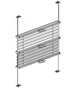 BB 32 Натяжные шторы плиссе с ручкой управления для вертикальных окон и специальных форм