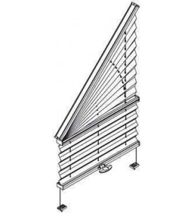 BB 40 Натяжные шторы плиссе с ручкой управления для окон специальной формы  