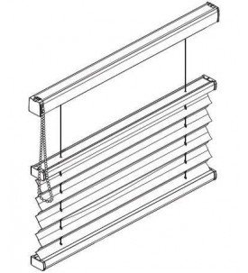 BK 16 Натяжные шторы плиссе с цепным приводом для прямоугольных вертикальных окон снизу вверх  