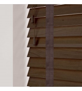 Горизонтальные жалюзи из дерева Walnut 50 мм, декоративная лесенка