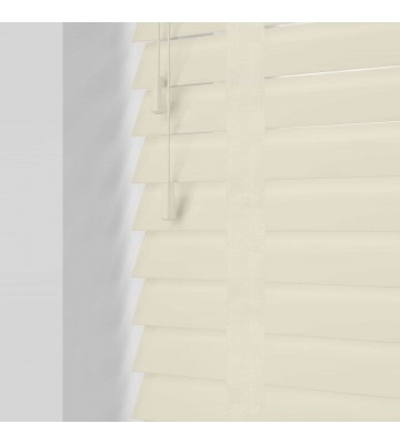 Деревянные жалюзи цвет OFF White 25 мм, декоративная лесенка