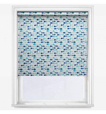 Рулонные шторы мини Dory Marine синие