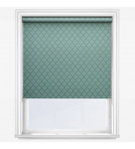 Рулонные шторы с электроприводом Sorrento Emerald бирюзовые