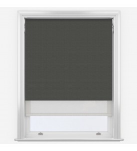 Рулонные шторы мини Absolute Dark Grey & White серые