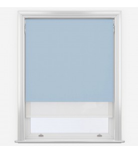 Рулонные шторы уни-2 Powder Blue & White синие