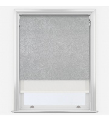 Рулонные шторы мини Romany Light Grey & SunVue White серые