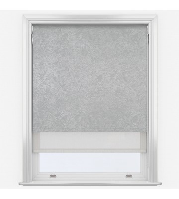 Рулонные шторы мини Romany Light Grey & White серые
