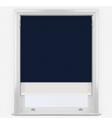Рулонные шторы мини Absolute Navy & Sunvue White синие