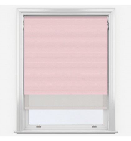 Рулонные шторы уни-1 Supreme Blackout Peony Pink & Sunvue Dove Grey розовые