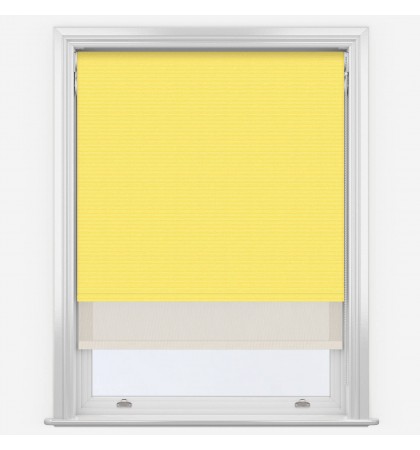 Рулонные шторы мини Supreme Blackout Primrose Yellow & Sunvue Cream желтые
