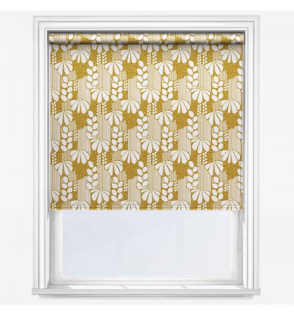 Рулонные шторы мини Sonova Studio Blomst Ochre желтые