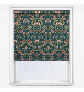 Рулонные шторы мини Sonova Studio Bloom Nouveau Emerald зеленые ширина 110 см