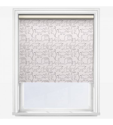 Рулонные шторы мини Sonova Studio DinoLine Monochrome белые