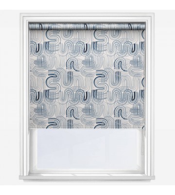 Рулонные шторы мини Sonova Studio Ripple Inky Blue белые