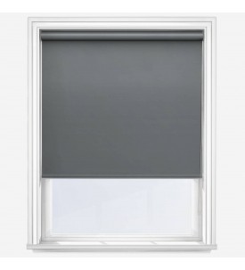 Рулонные шторы мини Absolute Blackout Dark Grey серые ширина 180 см