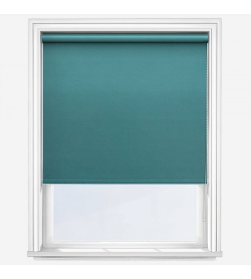 Рулонные шторы мини Deluxe Plain Ocean Green синие