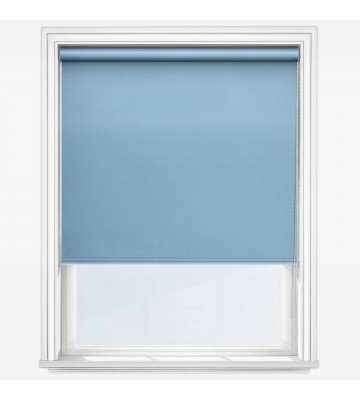 Рулонные шторы мини Deluxe Plain Powder Blue синие