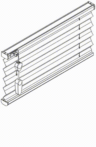 Свободно висящая штора плиссе с тросовым управлением для прямоугольных вертикальных окон и специальных форм AO 10