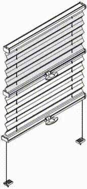 Натяжная штора плиссе с ручкой управления для прямоугольных вертикальных окон и специальных форм BB 30 день ночь
