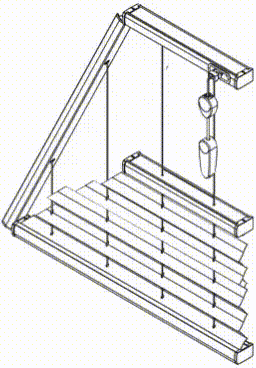 BO 60 Шторы плиссе с приводом от натяжного троса снизу вверх для прямоугольных вертикальных окон сложной формы