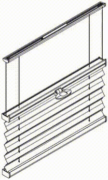 PB 15 Потолочные шторы плиссе на подпорках с ручкой управления для прямоугольных окон  