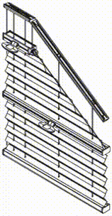 Штора плиссе на подпорках с ручкой управления для прямоугольных потолочных систем и специальных форм PB 40