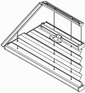 Штора плиссе на подпорках с ручкой управления для прямоугольных потолочных систем и специальных форм PB 60  
