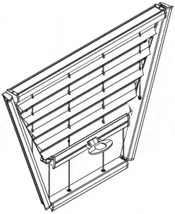 PB 66 Шторы плиссе на подпорках с ручкой управления для прямоугольных потолочных систем и специальных форм на окна нестандартной формы