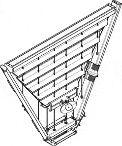 Штора плиссе на подпорках с ручкой управления для прямоугольных потолочных систем и специальных форм PB 76 треугольные